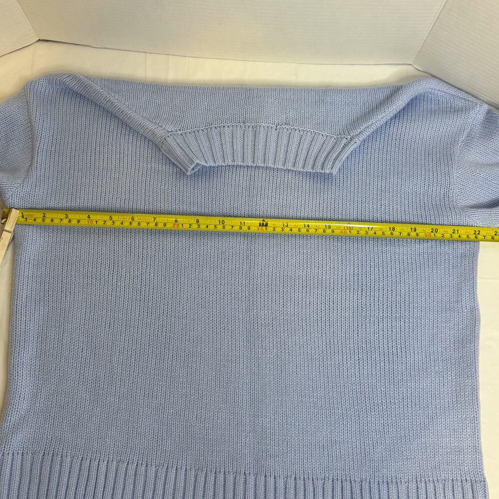 BTFBM Periwinkle Ribbed Mock Neck Sweater M - Picture 9 of 9